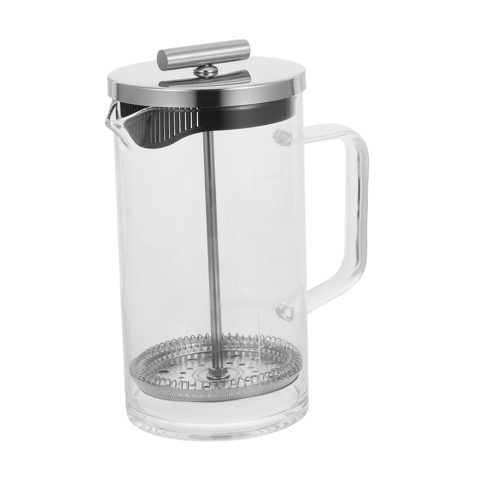 Luxshiny Cafetera Manual De Vidrio Transparente Con Escala Hogar Prensa Francesa De Cafetera De Prensa Para Preparar Café Espresso También Suitable Para Filtrar El Té