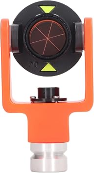 Mini Prism System, 0mm 30mm Offset Fog Surveying Mini Prism Accurate Detection Copper Coated Bright Side Bubbles for Engineering
