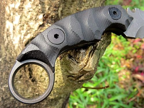 Miniatura 5 de Ccanku C1691 - Cuchillo de hoja fija D2 de acero G10 de 4 pulgadas, cuchillo de garra para exteriores, herramientas EDC de campamento, fundas Kydex