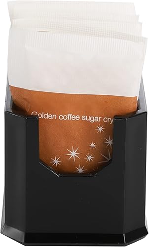 Miniatura 6 de Dicunoy Juego de 8 soportes para paquetes de azúcar, organizador de plástico negro para restaurante, bolsa de azúcar, paquetes de edulcorantes, caja