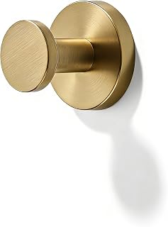 Vibrant Brushed Moderne Brass Robe & Coat Hook - LHCH, Zinc Alloy · 3-Pack