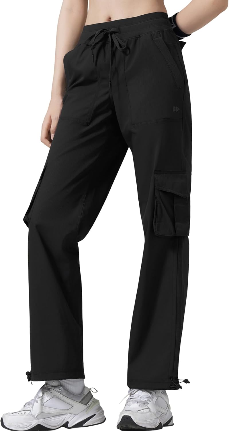 Yvette Cargo Pants for Women High Waisted Quick Dry Lightweight Hiking Casual Pants with Pockets