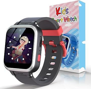 Kids Smart Watch, Childrens Wristwatch, Girls, Boys, 6 Years, 7 Years, 8 Years, 9 Years, Elementary School Students, Toy, Selfie Camera, Games, Music, Recording and Video, Pedometer, Alarm