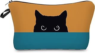 猫柄化粧ポーチ 小物入れ コスメポーチ 財布 小物入れ トラベルポーチ 多機能 携帯便利 収納ポーチ コンパクト バッグ レディース 絵の色6