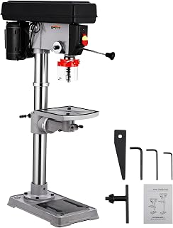 ExploreHorizon 13-Inch Benchtop Drill Press: 7.5 Amp Variable Speed 288-3084 RPM, Cast Iron, 0-45° Tilting Table for Wood & Metal