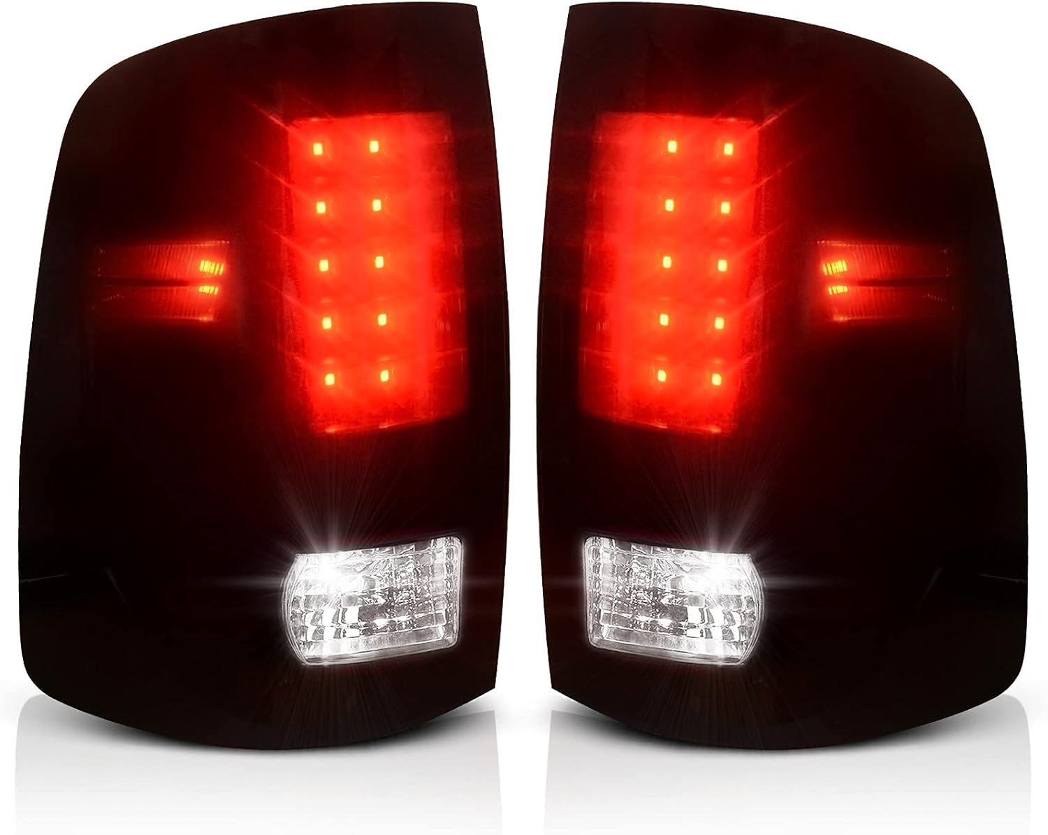 Free Shipping Offer AUTOSAVER88 LED Tail Lights Compatible with 2009-2018 Dodge RAM 1500 2500 3500 Black Housing Smoked Lens LED Taillights Brake Lamps Assembly