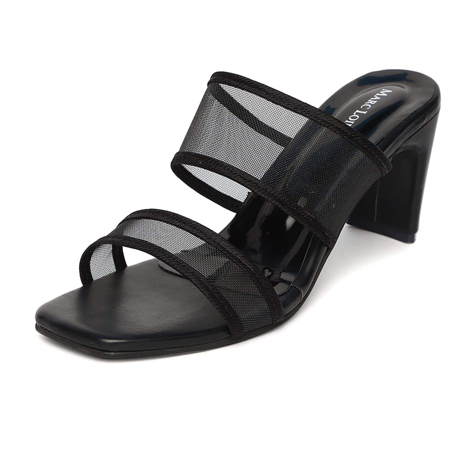 Marc Loire Womens Slip-On Block Heel Fashion Sandals - Black 8 Uk (B09JNV16TT) Amazon Price History, Amazon Price Tracker