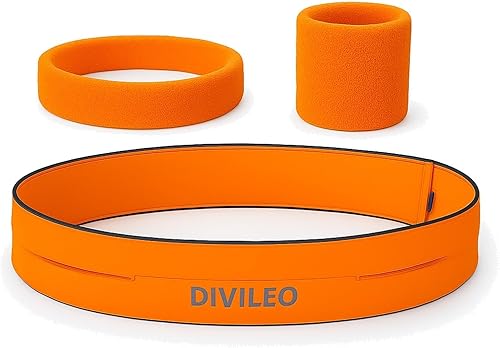 Miniatura 8 de Juego de cinturón reflectante para correr, riñonera resistente al sudor para mujeres y hombres con banda para el sudor y pulsera, bolsa de cintura