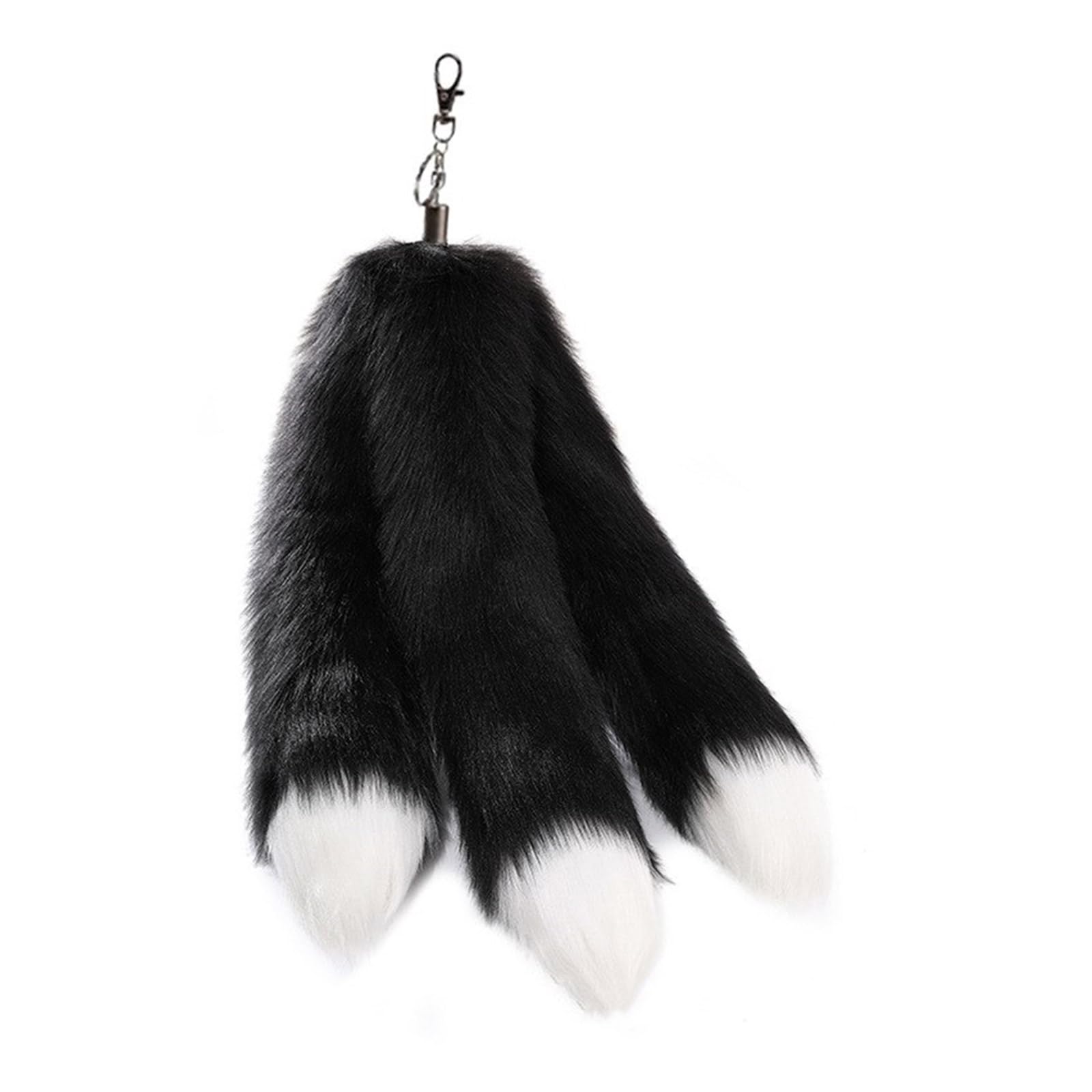 Porte-clés queue de cheval en peluche douce anti-rayures pour sac - 7