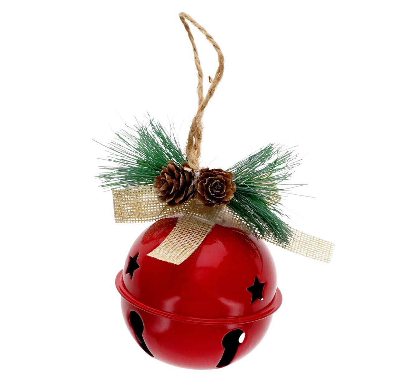 Farmhouse Christmas Tiered Tray Large Sleigh Bell Ornaments - Seasonal Decor Holiday Decorations Shelf Sitters (Sleigh Bells)