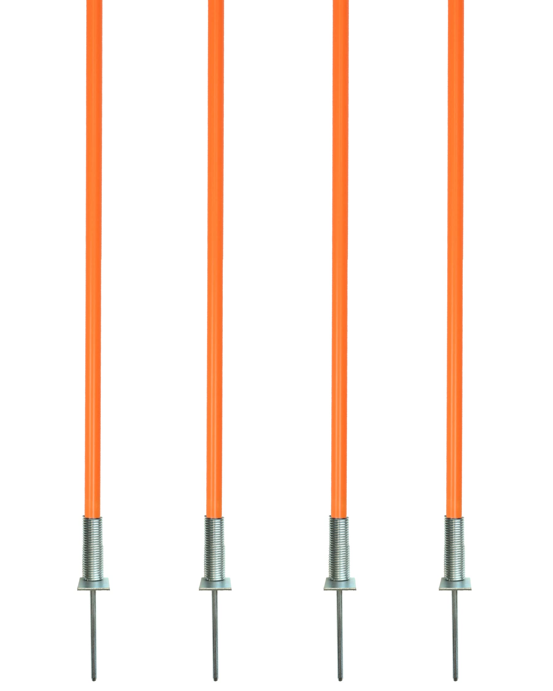 Pied à bascule combiné en métal avec barre de slalom 180 cm - Lot de 4 - Barre pour slalom et entraînement de coordination - Pour football et sports canins - Kit de slalom