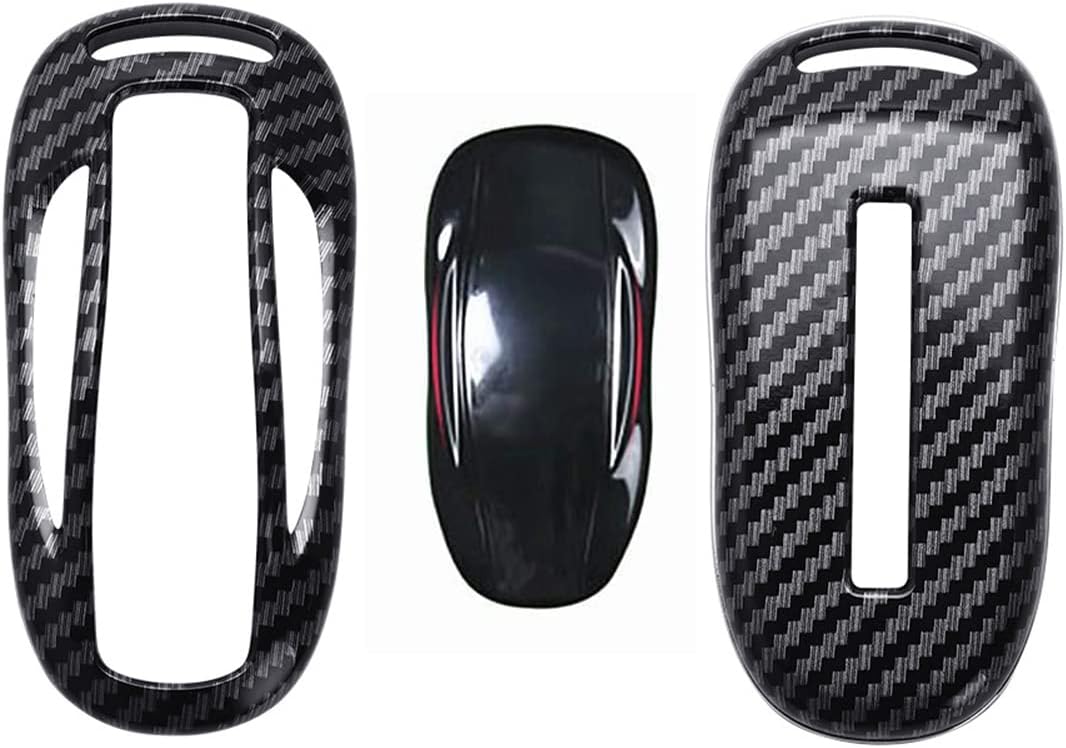 ontto Compatible with Tesla Key Fob Cover Car Keycase for Model X Stylish Smart Remote Key Holder with Keychain Red