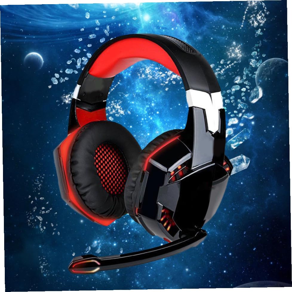 Casque de jeu micro intégré surround stéréo compatible PC Veemoon