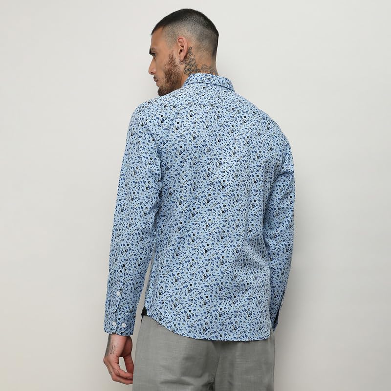 Image of CAHOOT Men's Shirt for Casual Wear |Regular Fit | Cotton Spread Collar Shirt Crafted with Regular Sleeve, Comfort Fit & High-Performance for Everyday Wear