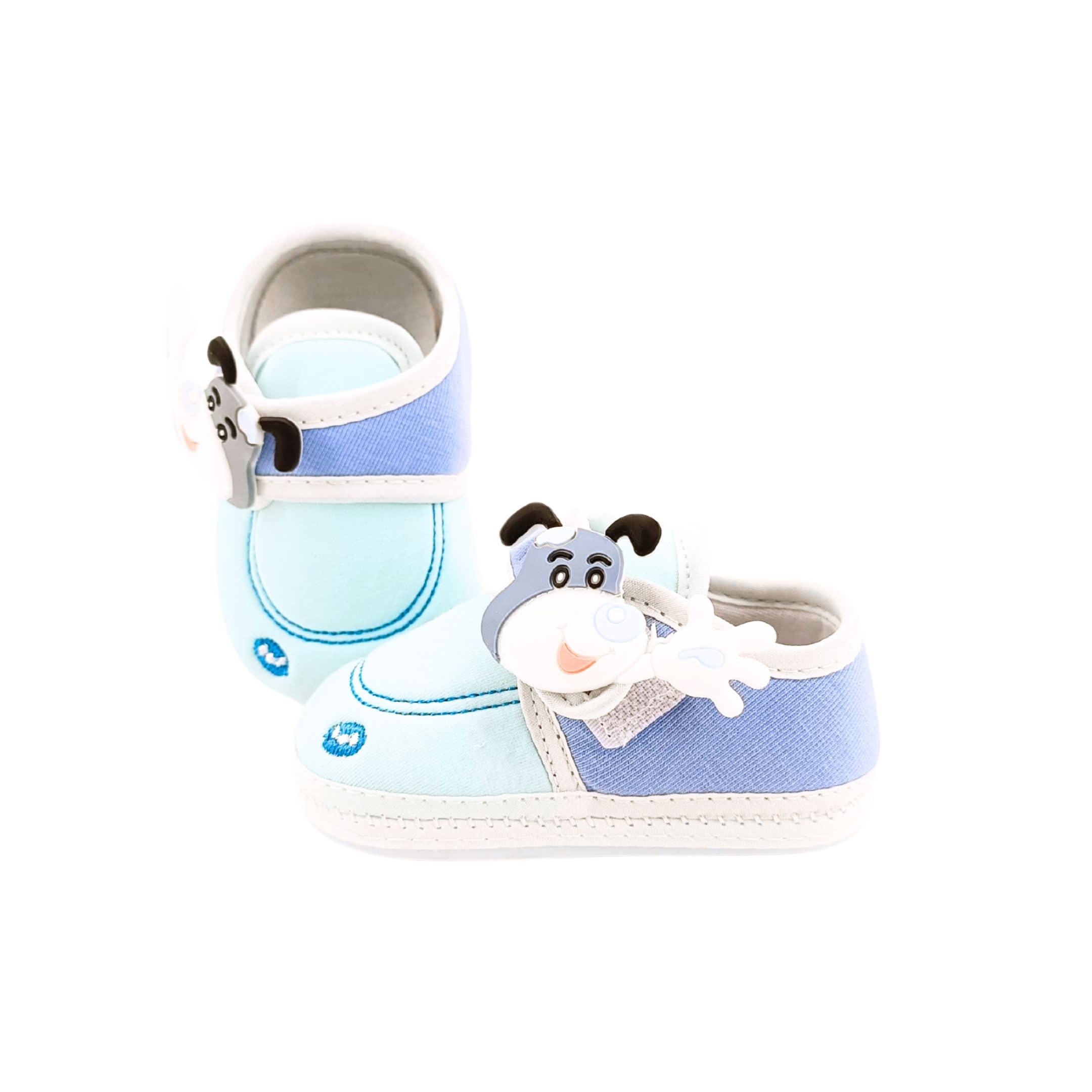OBABY Newborn Baby Boys & Girls Booties Comfortable & Breathable Booties (Puppy Blue, UK Footwear Size System, Toddler, Age Range, Narrow, 12 Months, 18 Months) (B0DDJKJ9NZ) Amazon Price History, Amazon Price Tracker