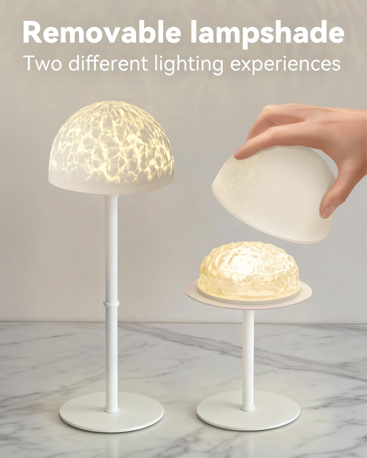 Shower Lamp - Waterproof Bathroom Lamp with 7 Color Ocean Wave Projector, Rechargeable Shower Light with Touch & Remote Control, Cordless Light for Inside Shower/Bathtub (2026)