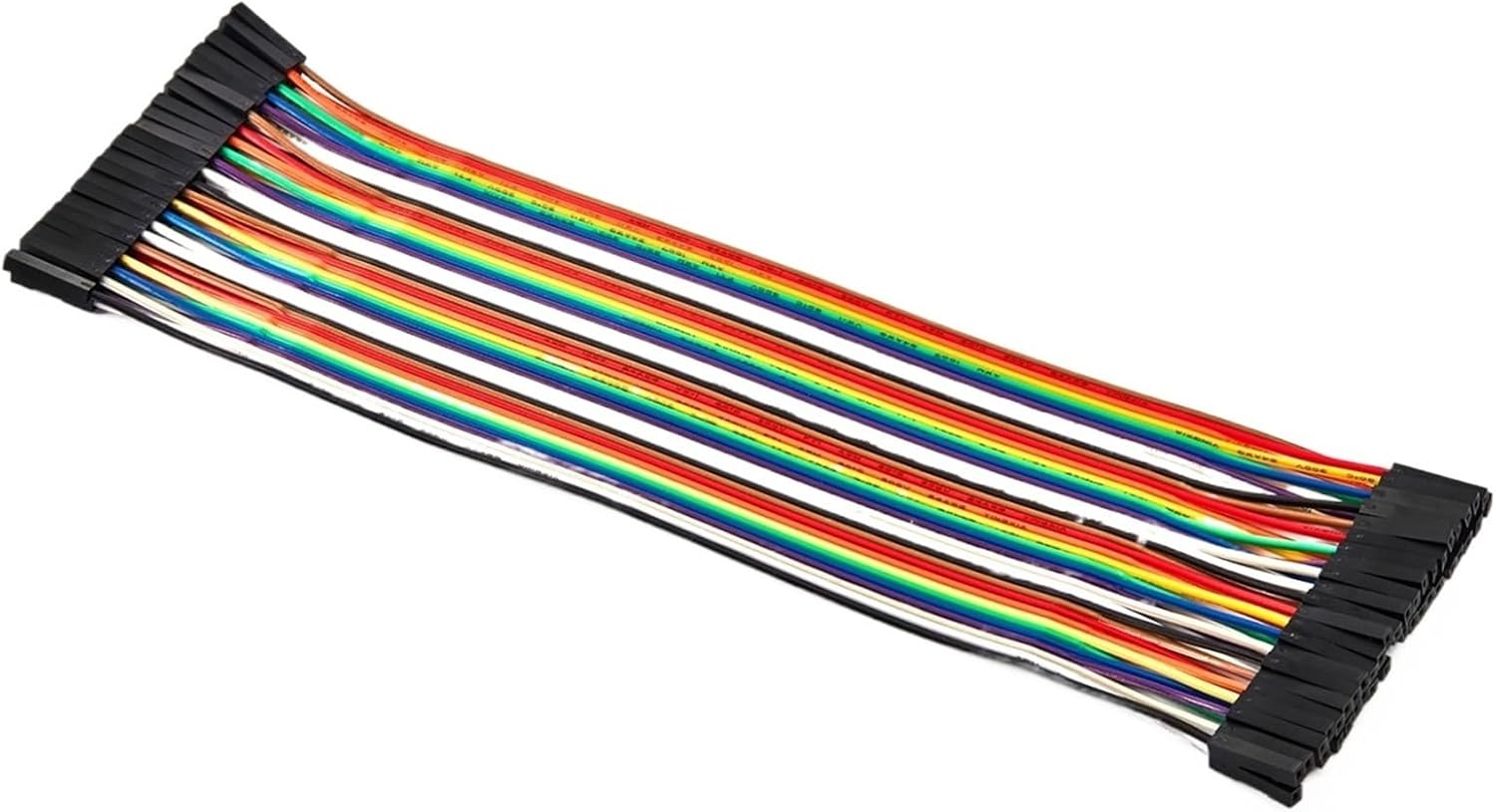 10cm 20cm 30cm 24AWG Cable Line Copper Long Ribbon Jumper Wire Male Female Connector Kit Set(40pin Ribbon F-F,10cm)