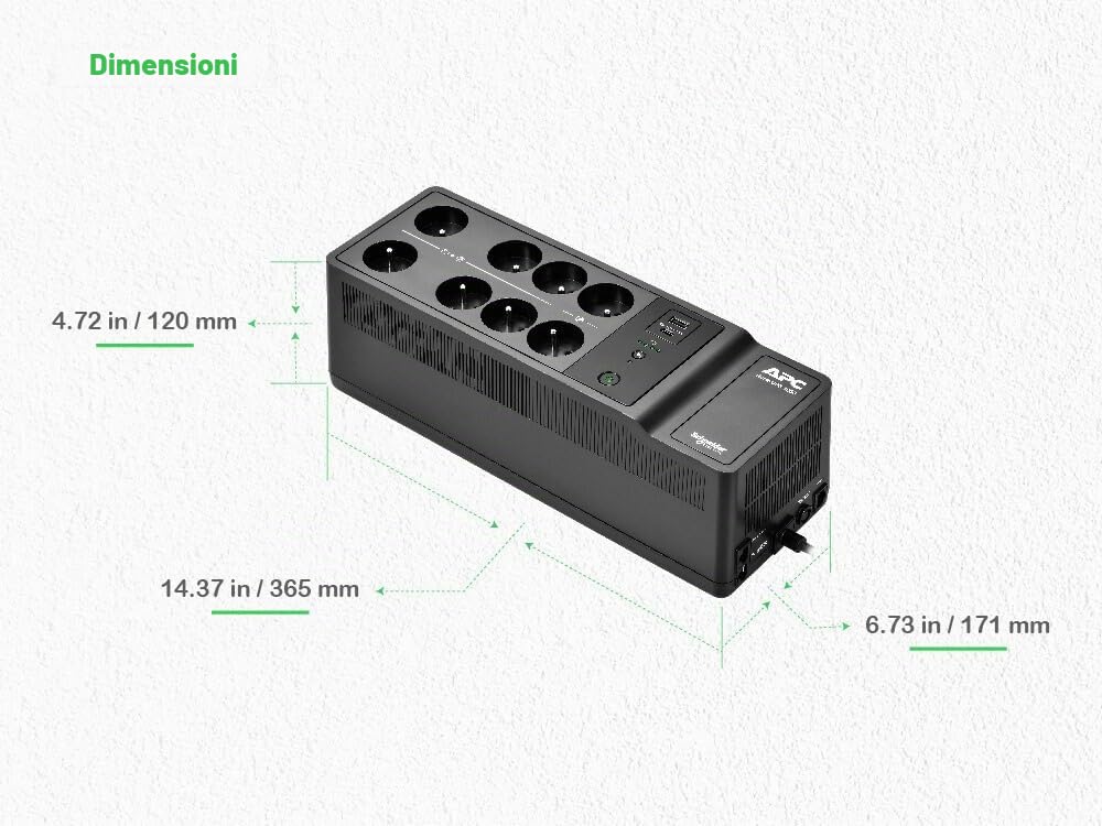APC Back-UPS - UPS (montaggio a parete/montaggio su superficie) - UPS offline