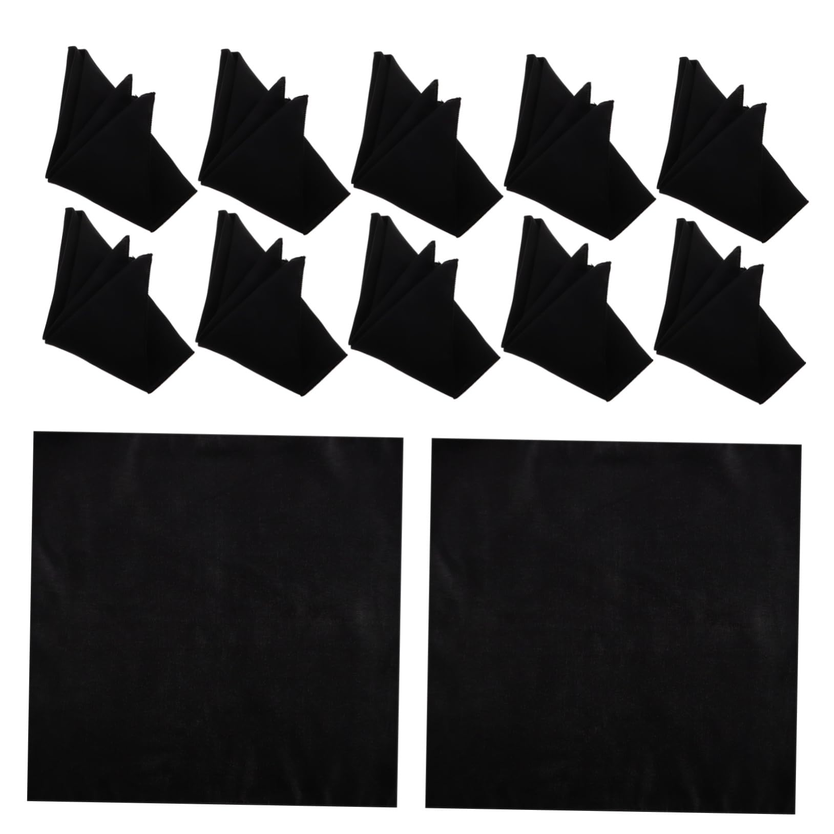 Servilletas de tela lavables de poliéster negro para banquetes y eventos familiares