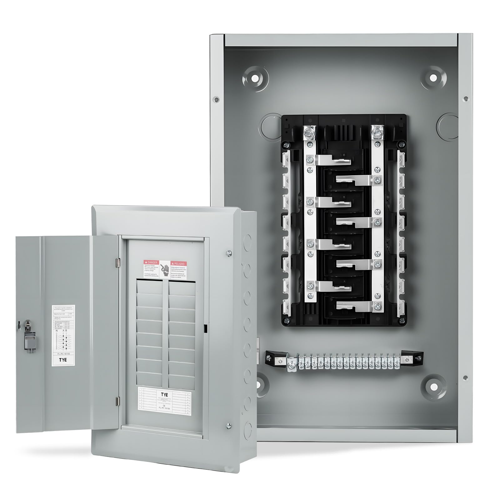 THQL Circuit Breaker Panels, 12-Space, 125A Circuit Breaker Distribution Box, 120V/240V Circuit Breaker Electrical Enclosure,Indoor Main Lug Load Center — Amazon image 9