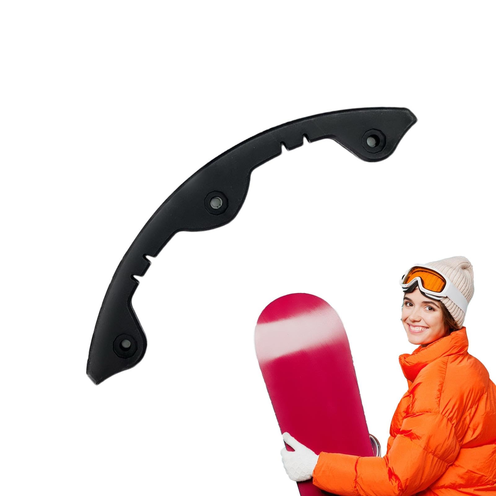 Striscia anticollisione per snowboard, protezione per il naso per longboard, Barra di protezione flessibile per snowboard, Copertura per tavola da skateboard, protezione per bordi da snowboard per ska