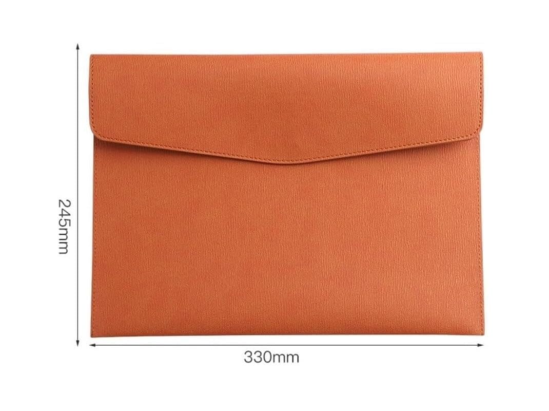 Dokumententasche aus PU-Leder, A4, 245 x 330 mm, mehrfarbig, 2 Stück(Blue)