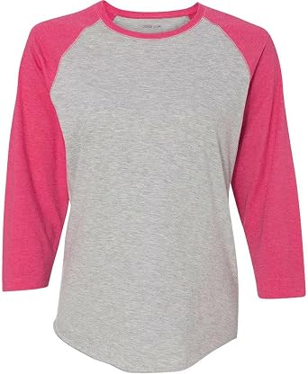 Ladies Vintage Jersey 3/4 Sleeve Baseball T-Shirts in 5 Colors