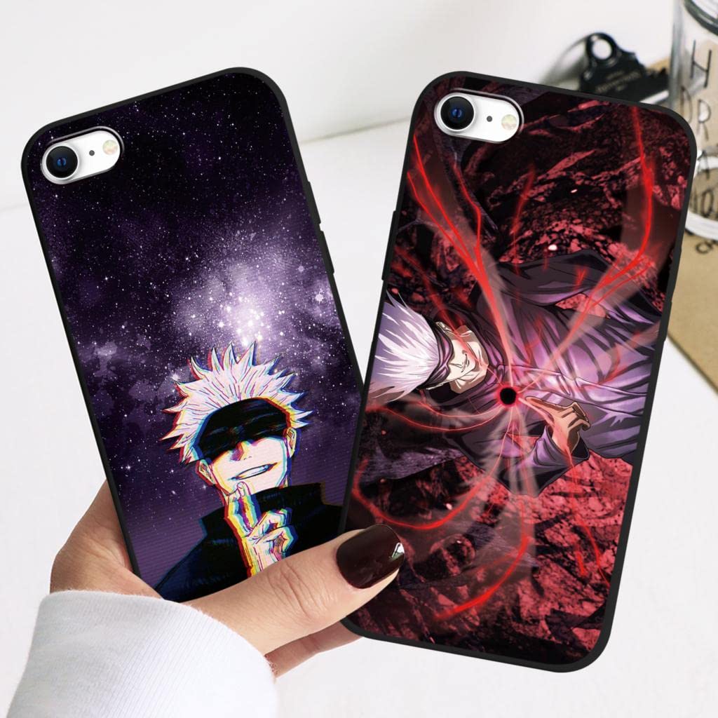 LYUBFDC 2 Stück Handyhülle Für IPhone 8/iPhone 7/iPhone SE 2022/2020 Hülle 4.7'' Anime Jungs Gojo Satoru Itadori Yuji Manga Muster Schwarz Schutzhülle TPU Silikon Case Für IPhone SE 3, 1 - View #7