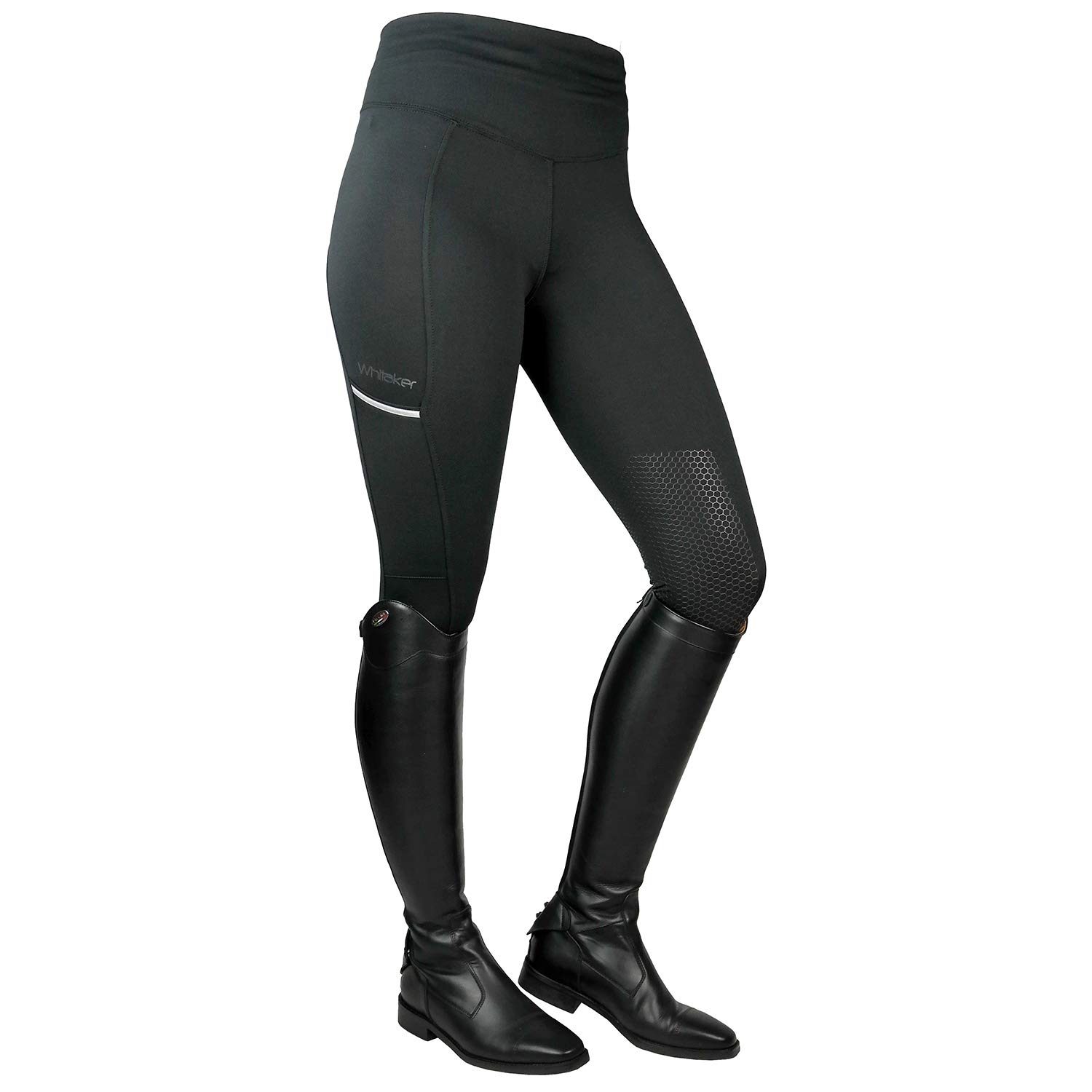 John Whitaker Pellon Womens Riding Tights Medium Black