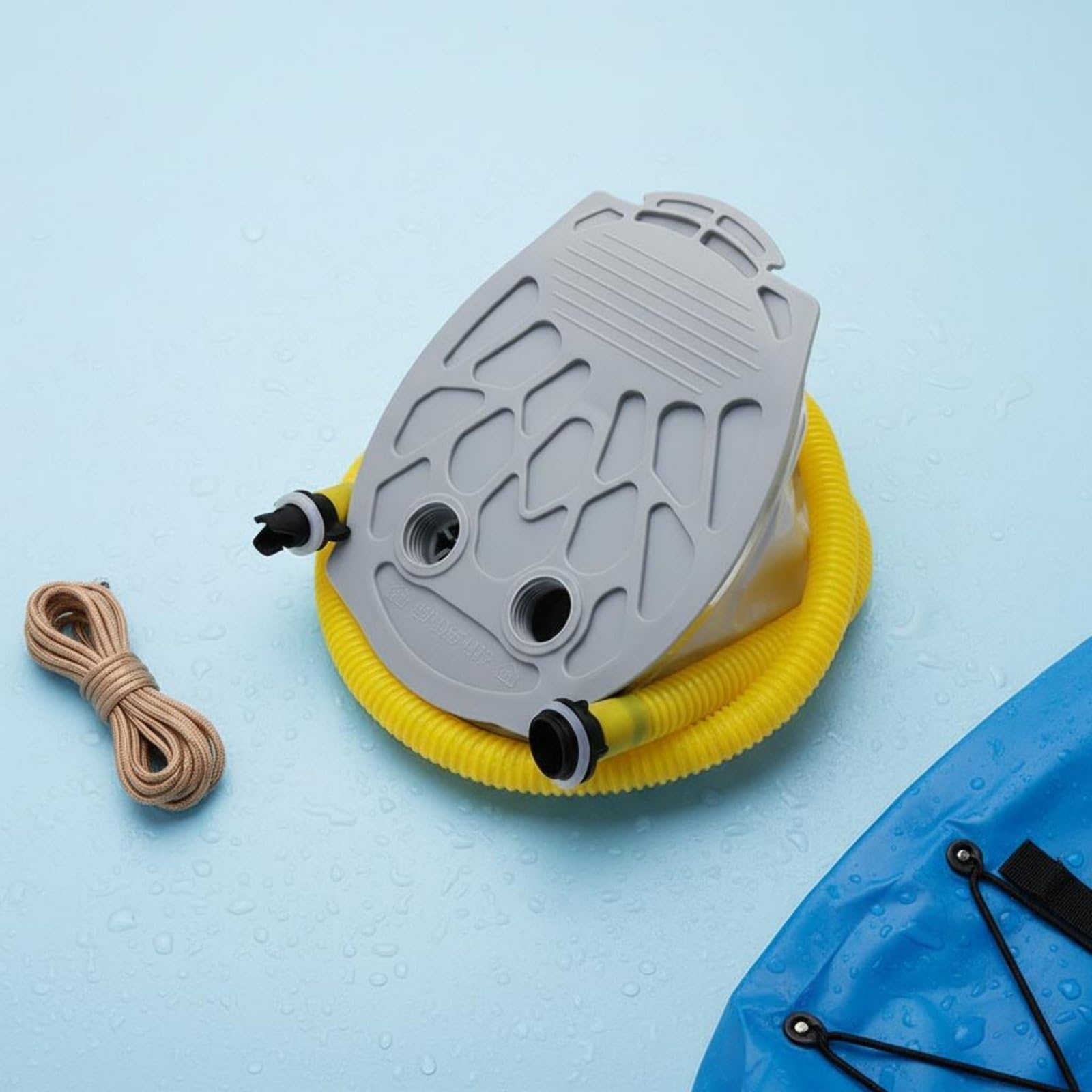 KESOTO Pompe à Pied Gonfleur Air pour Bateau Capacité 9l Fonction Gonflage et Dégonflage Pédale Texturée Transport Pratique Adaptée au Camping Kayak Plage Pêche