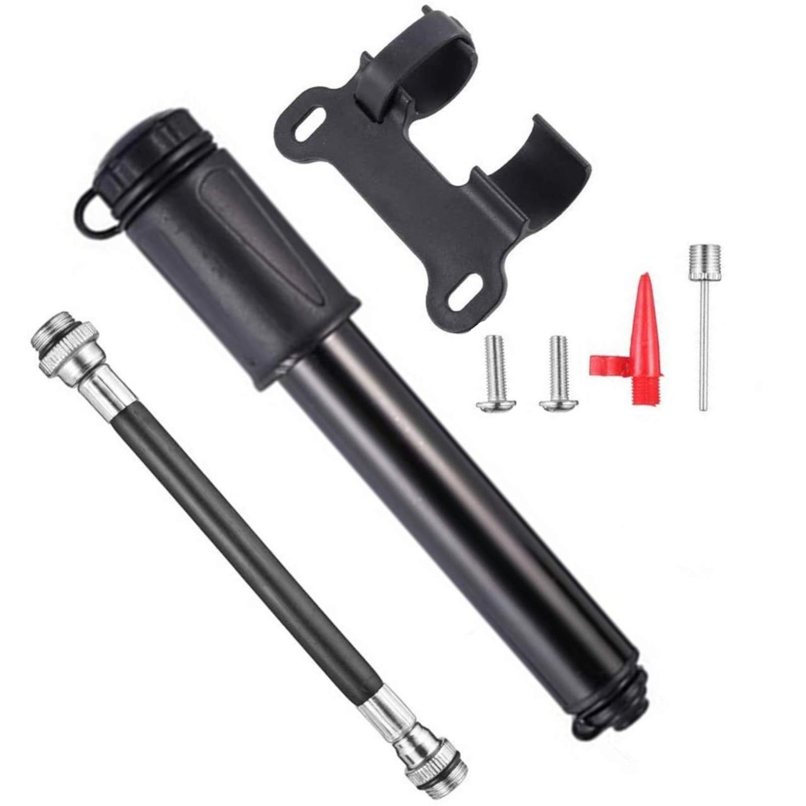 100Psi Mini Bike Pump Aluminum Alloy Portable PSI Bicycle Hand Air Pump Tire MTB Road Cycling Inflator Fits Presta and Schrader Valve