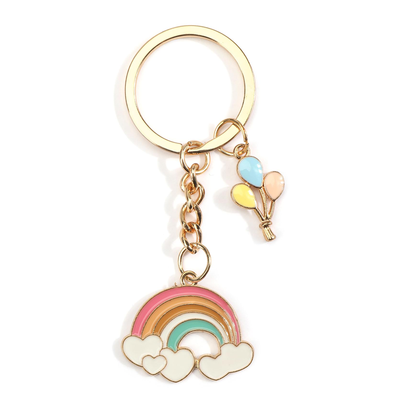 Regenbogen Schlüsselanhänger, Regenbogen Anhänger Tasche, Boho Schlüsselanhänger Damen, Geschenke für Frauen
