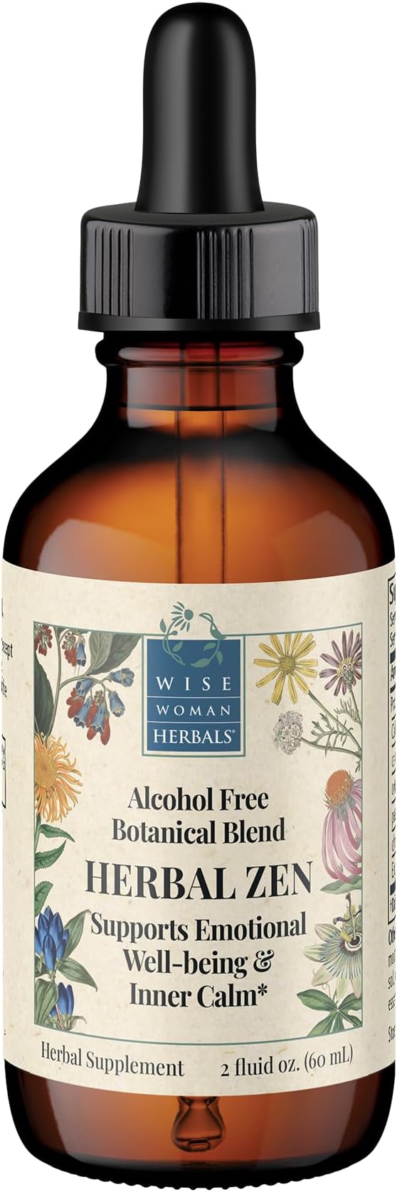 Herbal Zen prev Kalmerite Glycerite, Alcohol-Free Botanical Blend, 2 fl oz, All-Natural Mood Support for Relaxation, Emotional Well-Being & Inner Calm