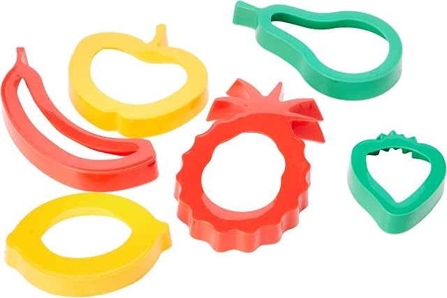 Sponge Painting Set AP/746/FC Plastic Cookie/Dough Cutters-Fruit Theme-Pack of 6-Children's Arts & Crafts/Baking, Assorted