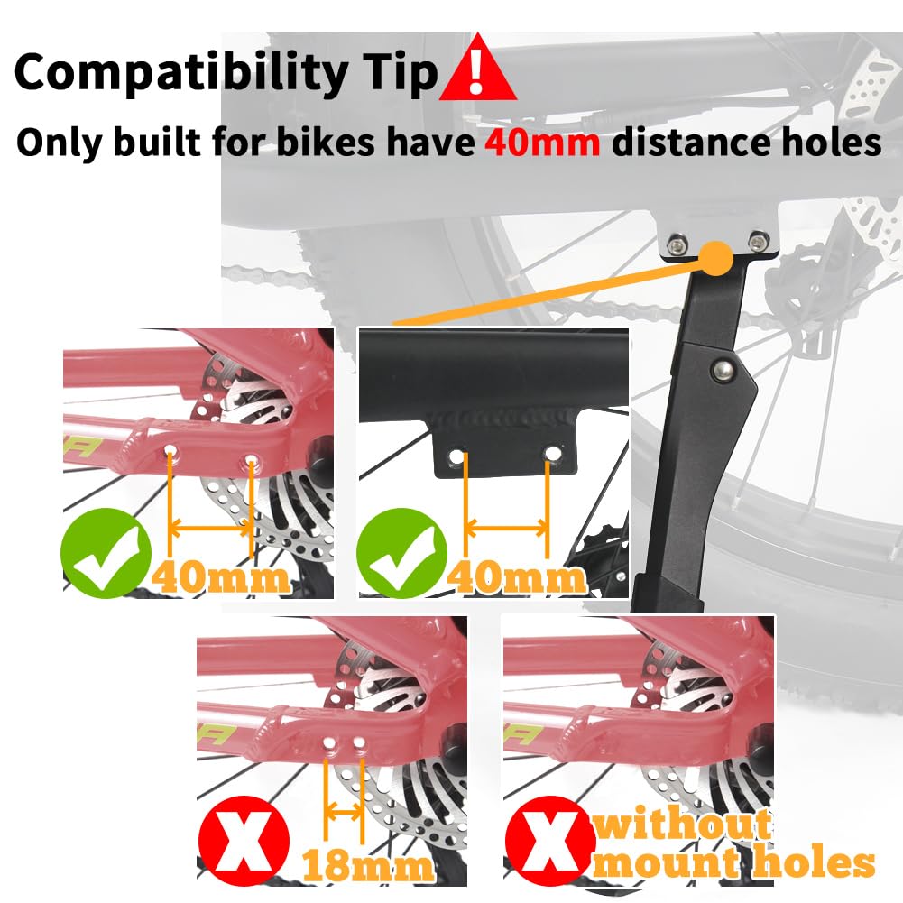 Sataway Verstellbarer und robuster Fahrradständer aus Aluminiumlegierung, für 66–73,7 cm (26–29 Zoll) E-Bike, Mountainbike, Dirt Bike (40 mm)
