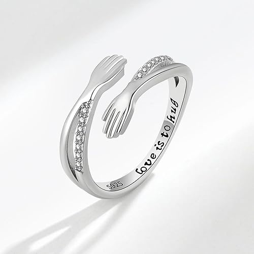 Miniatura 33 de 925 Sterling Silver Ring Minimalist Adjustable Rings Band Handmade Rings for Women Girls