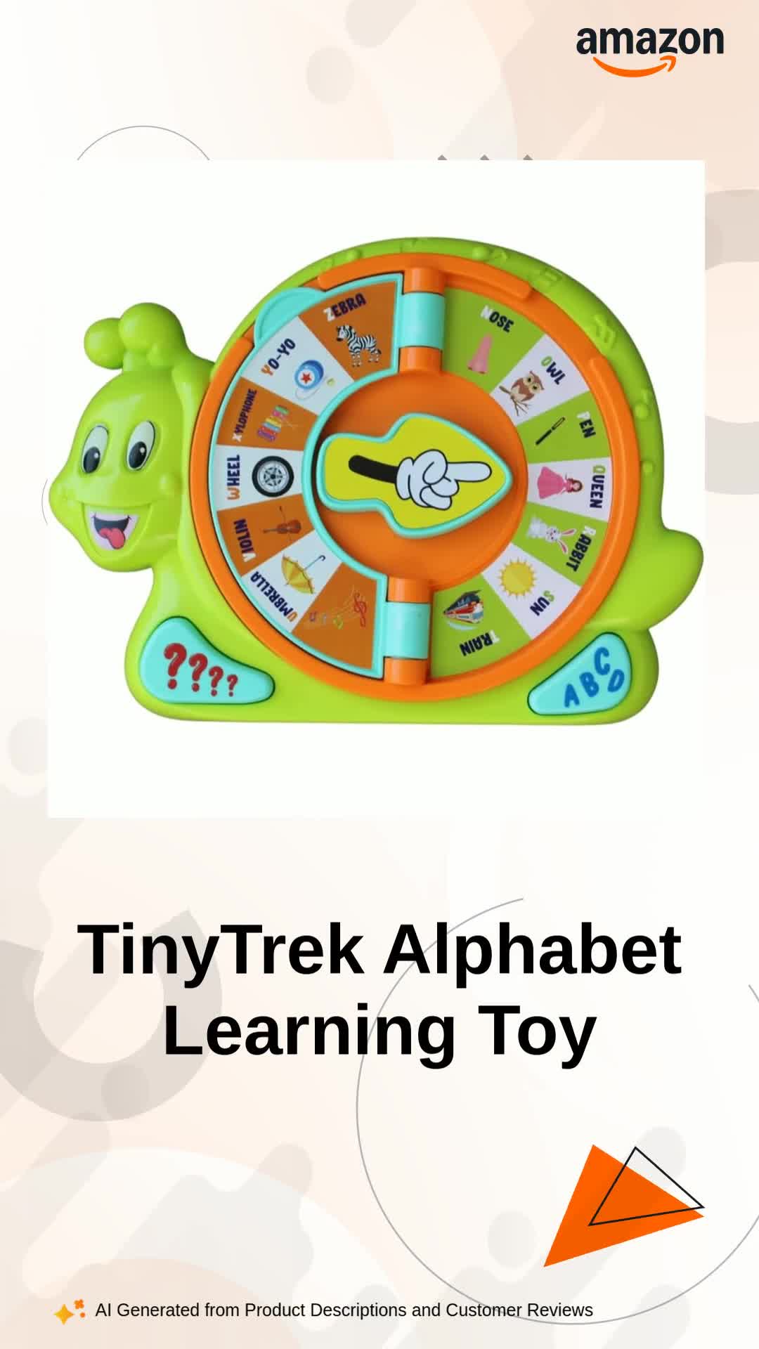 Watch TinyTrek Alphabet Learning Toy on Amazon Live