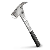 AL-PRO Aluminum Framing Hammer - 14 oz Straight Rip Claw with Smooth Face & Shock Reduction Grip - ALBK , Black