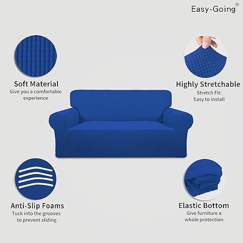 Miniatura 401 de Easy-Going - Funda elástica para sillón, 1 pieza, suave, con parte inferior elástica, protector de muebles para niños y mascotas, tela jacquard