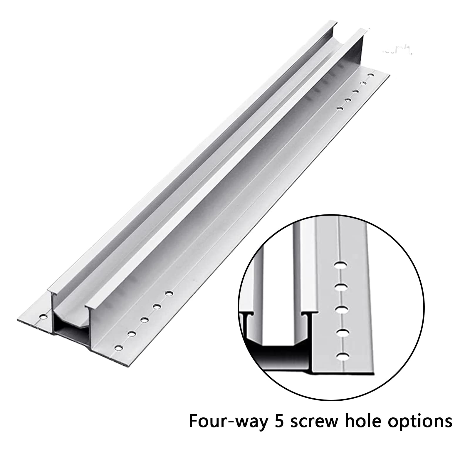 4 Pièces Ensemble de Rails Montage de Support Module Solaire PV Rail de Montage en Aaluminium Modules Solaires Rail de Montage de Panneau Support de Toit pour Camping-cars Caravanes Yacht (300mm)