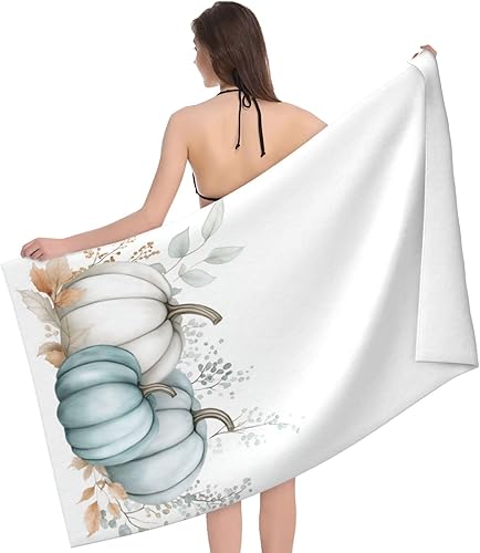 Miniatura 75 de DADABULIU Bath Towel Christmas Red Snowflake Xmas Beach Towels Soft Absorbent Washcloths Quick Dry Luxury Hotel Quality Towelling for Adults Kids