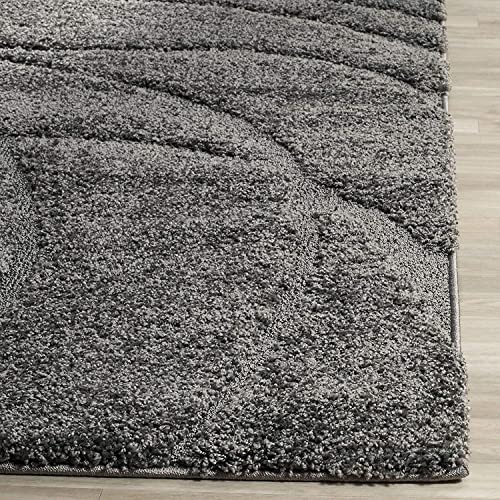 Image of Export Quality Microfiber Hand Woven Shaggy Carpet Collection with 2 inch Pile Height Carpet for Living Room & Hall Size 6x9 feet coular Dark Grey