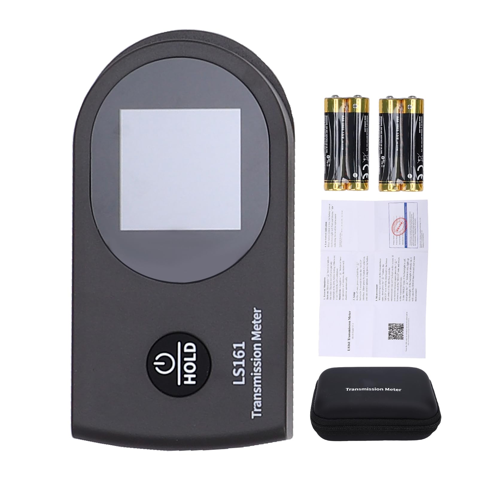 Hyuduo Misuratore di luminosità per Vetri, Tester per Pellicole Solari ABS con Misurazione IRR UVR VLT, Risoluzione 0,1% Display a Colori, Calibrazione Automatica dei Dati, per Test su Pellicole di