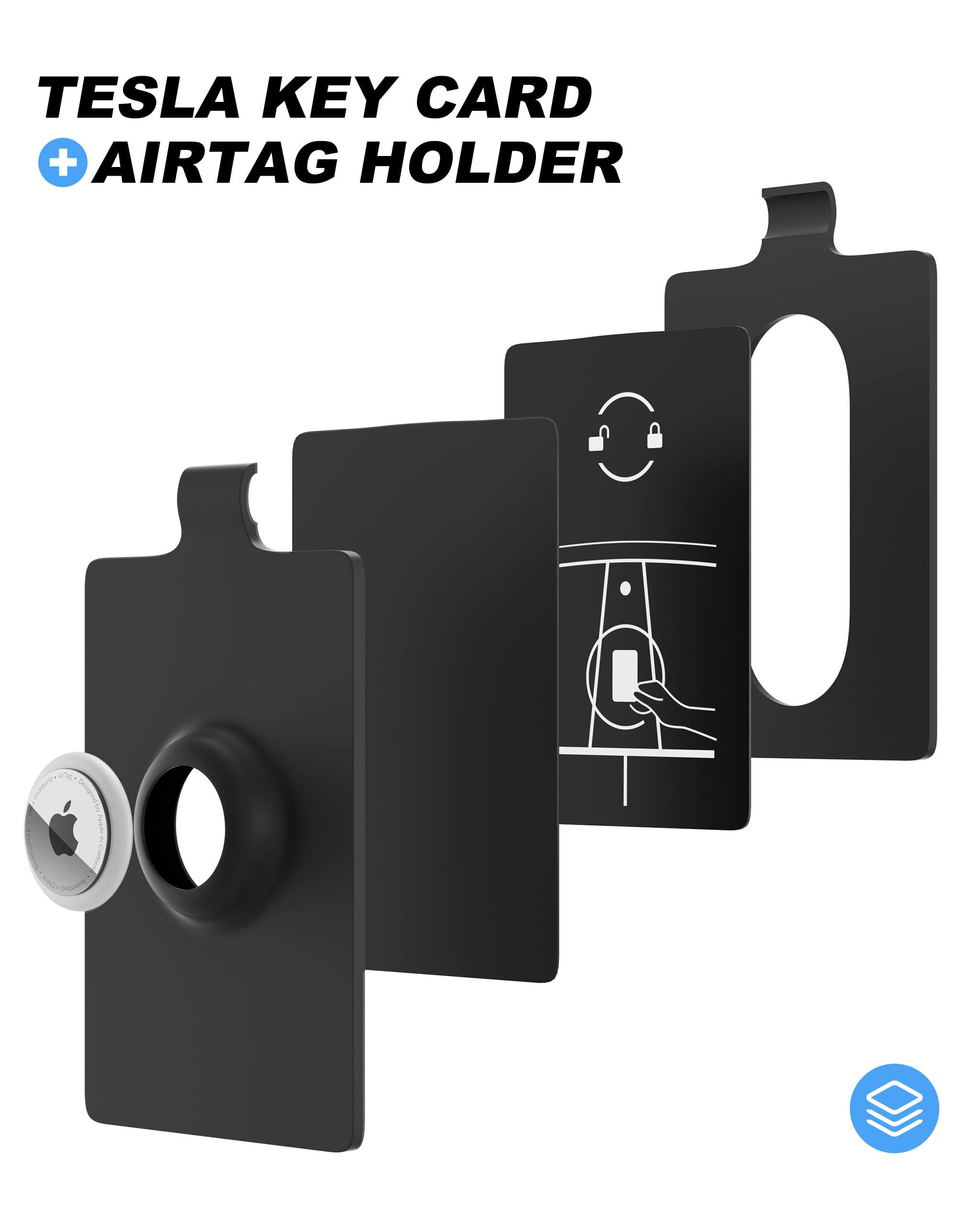 Porte-cartes Pour Tesla Keycard Avec Fente AirTag, étui De
