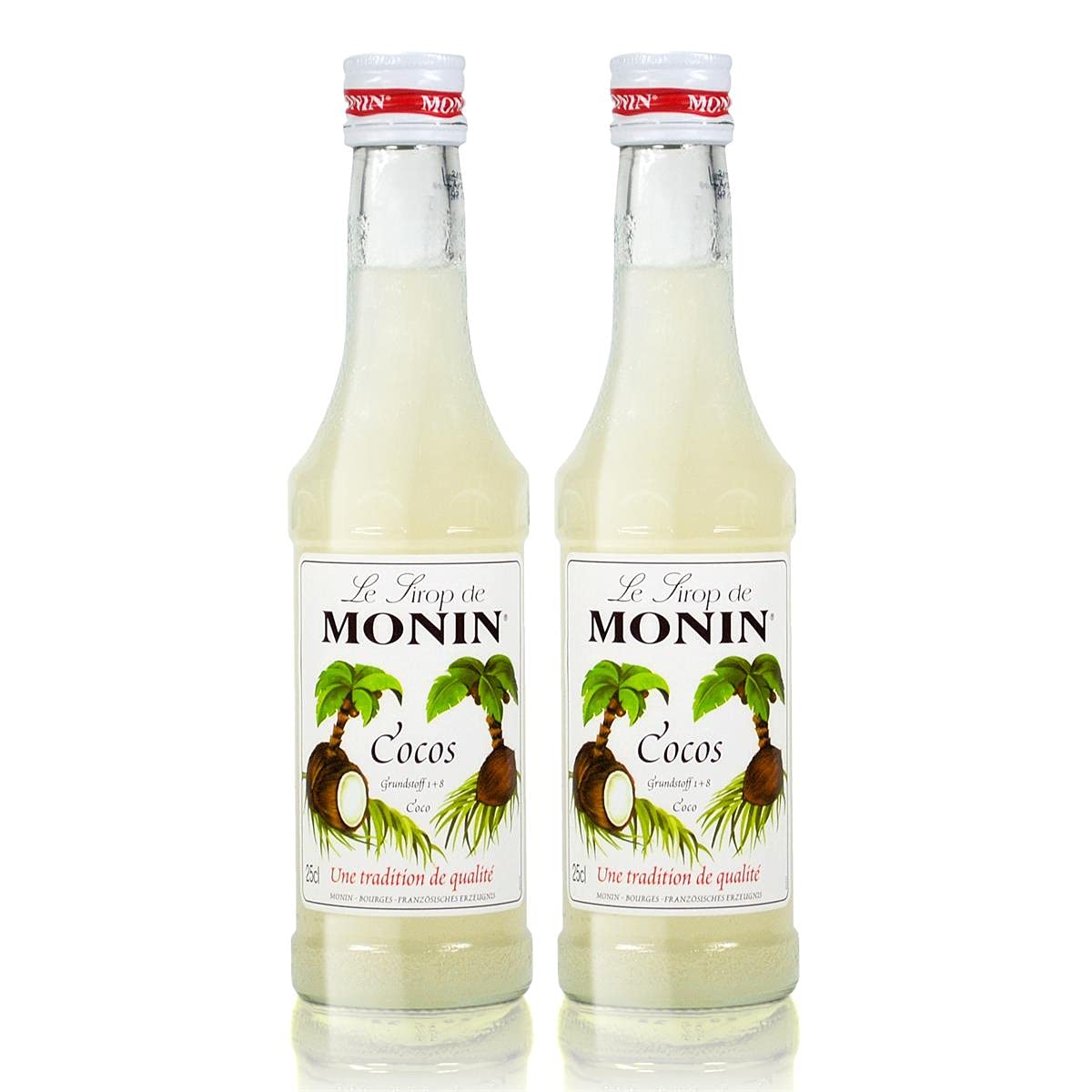 2 x Monin of Coconut Syrup, 250 ml Bottle