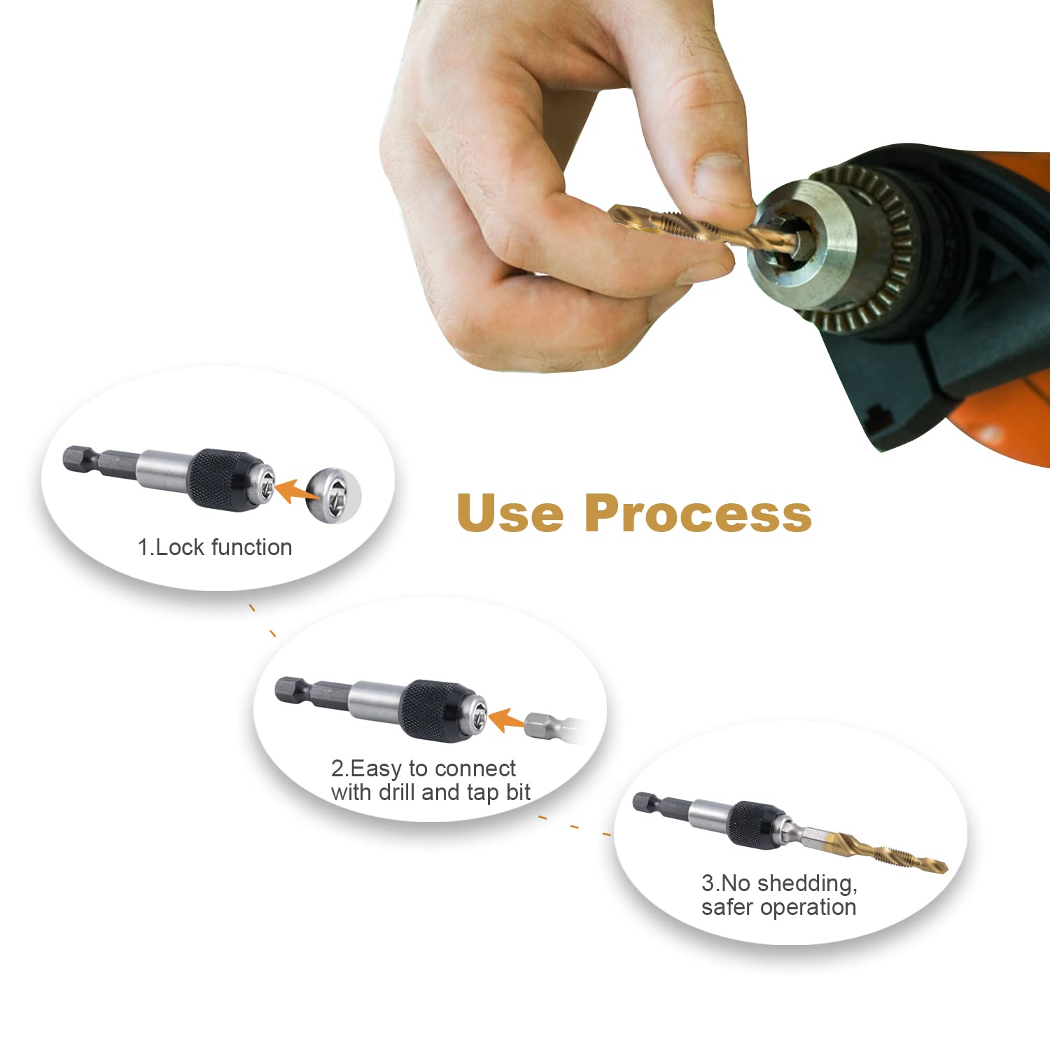 Buy HIDOTOL Titanium Combination Drill and Tap Bits Set with Quick