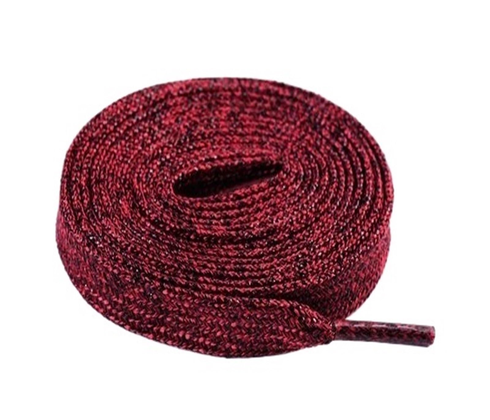 GPDNBIEU Shoelaces, Colorful Shoelaces Metallic Shiny Gold Shoelace Silver Flat Shoe Laces Running(Wine Red,160cm)