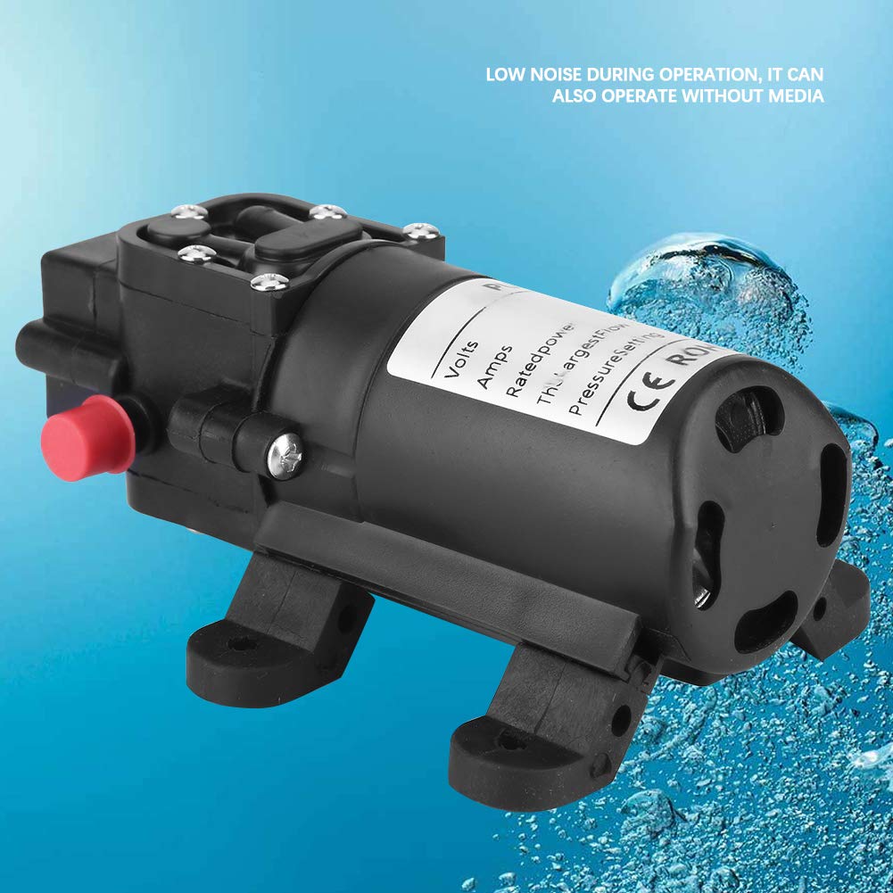 Bomba de Agua para RV 24 V, 70 W, Autocebante con Diafragma, Alta Presión, Uso en Camping y Transferencia (Bomba Tubo Recto Doble Cara)
