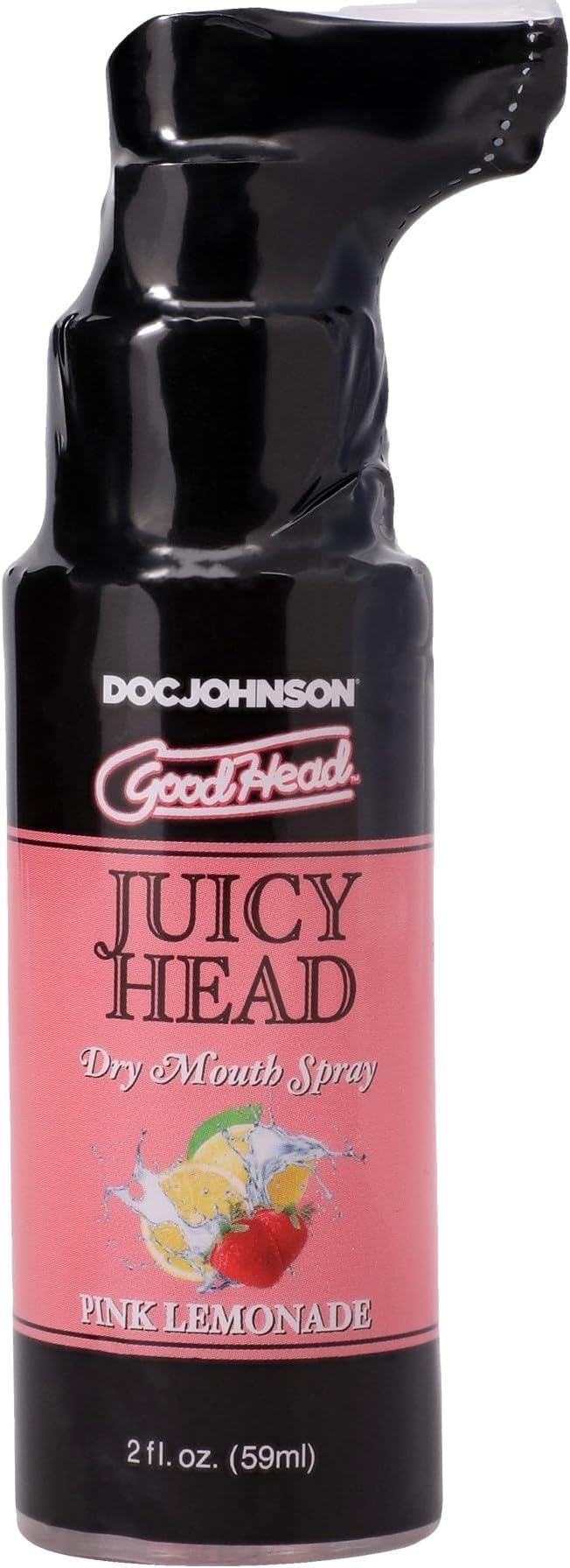 Doc Johnson GoodHead - Juicy Head - Dry Mouth Spray - Instantly Moisturize Your Mouth - Pink Lemonade - 2 fl. oz. (59ml)