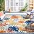 SAFAVIEH Cabana Collection Area Rug - 9' x 12', Creme & Red, Botanical Design, Non-Shedding & Easy Care, Indoor/Outdoor & Washable-Ideal for Patio, Backyard, Mudroom (CBN831A)